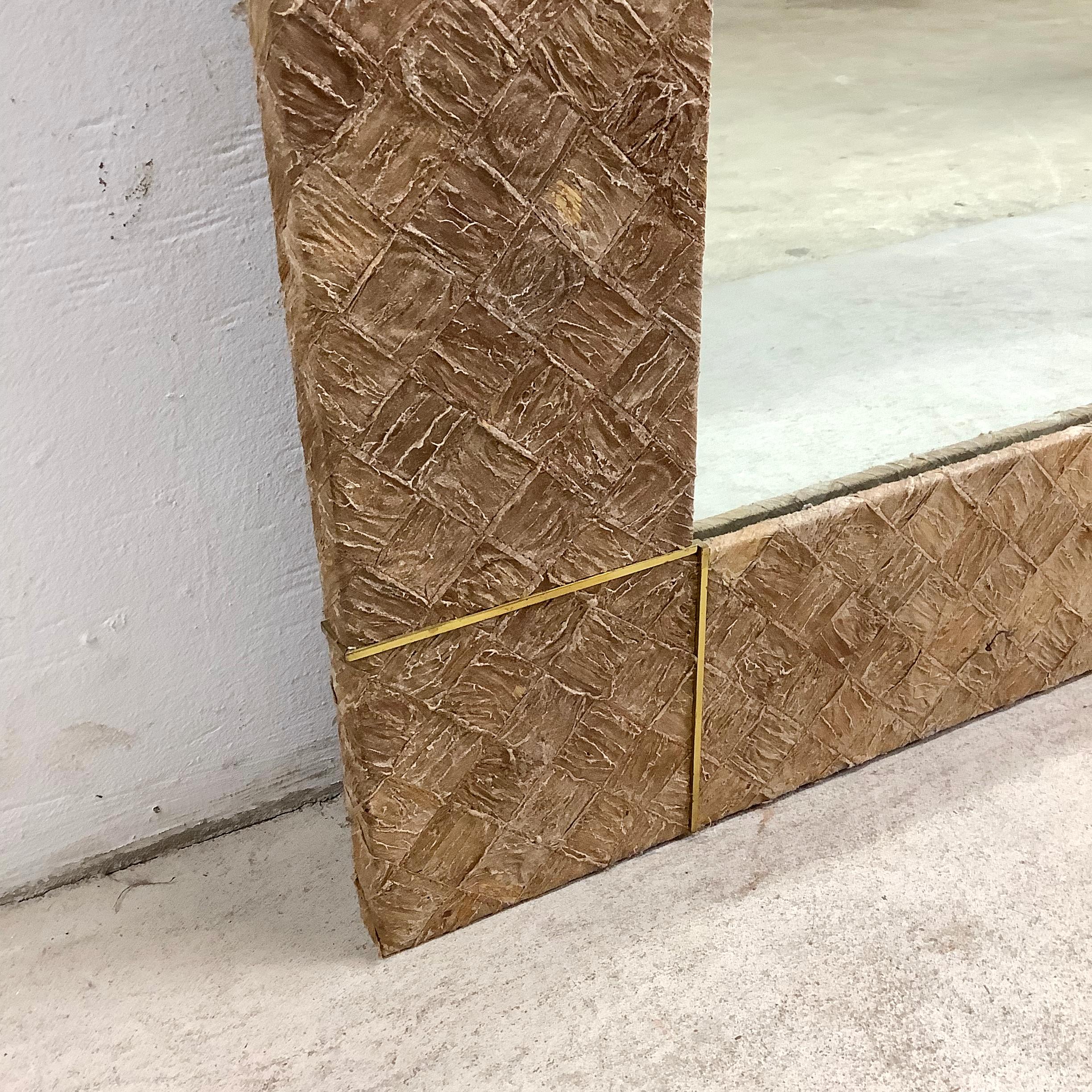 Vintage Modern Quadratischer Wandspiegel im Zustand „Gut“ im Angebot in Trenton, NJ