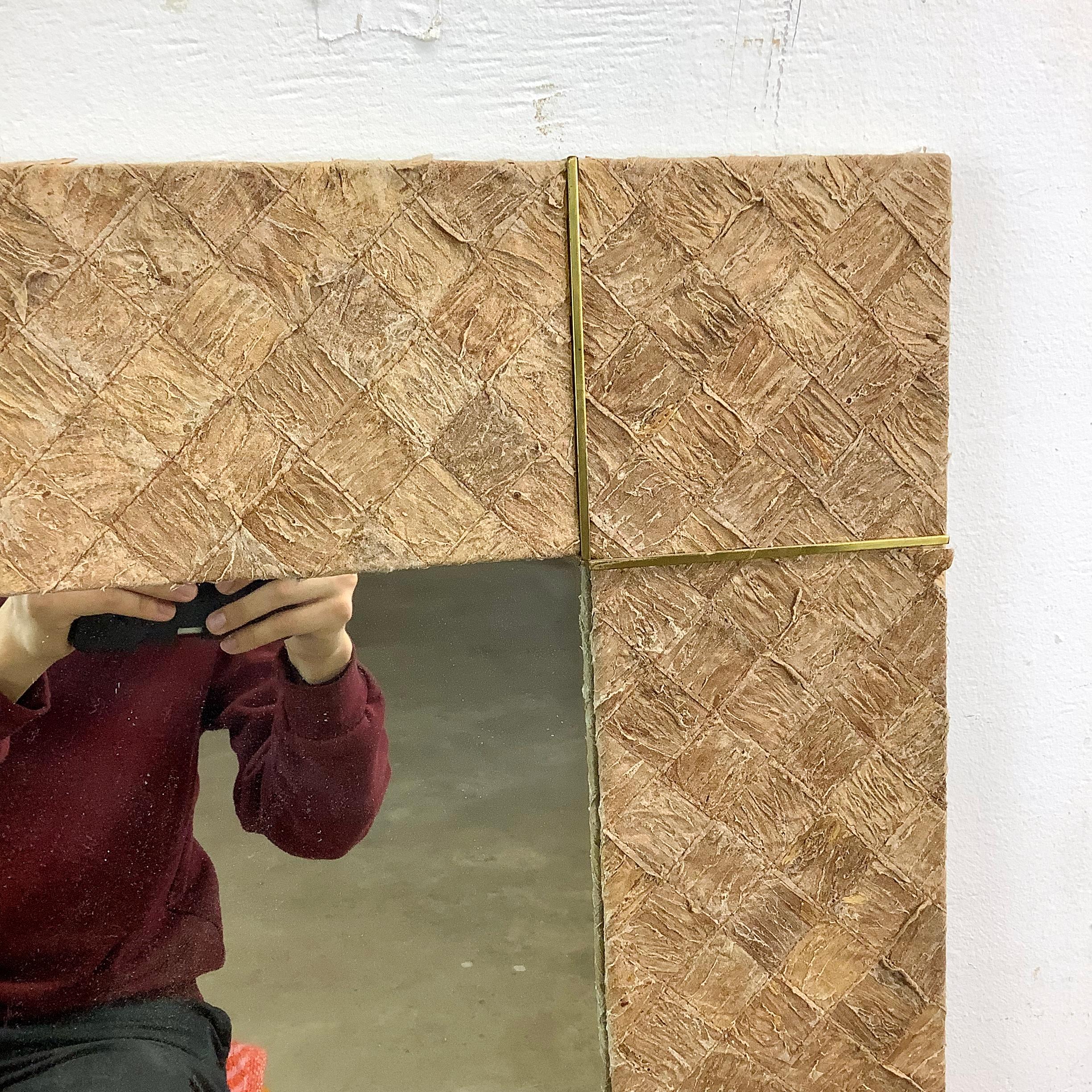 Vintage Modern Quadratischer Wandspiegel (20. Jahrhundert) im Angebot