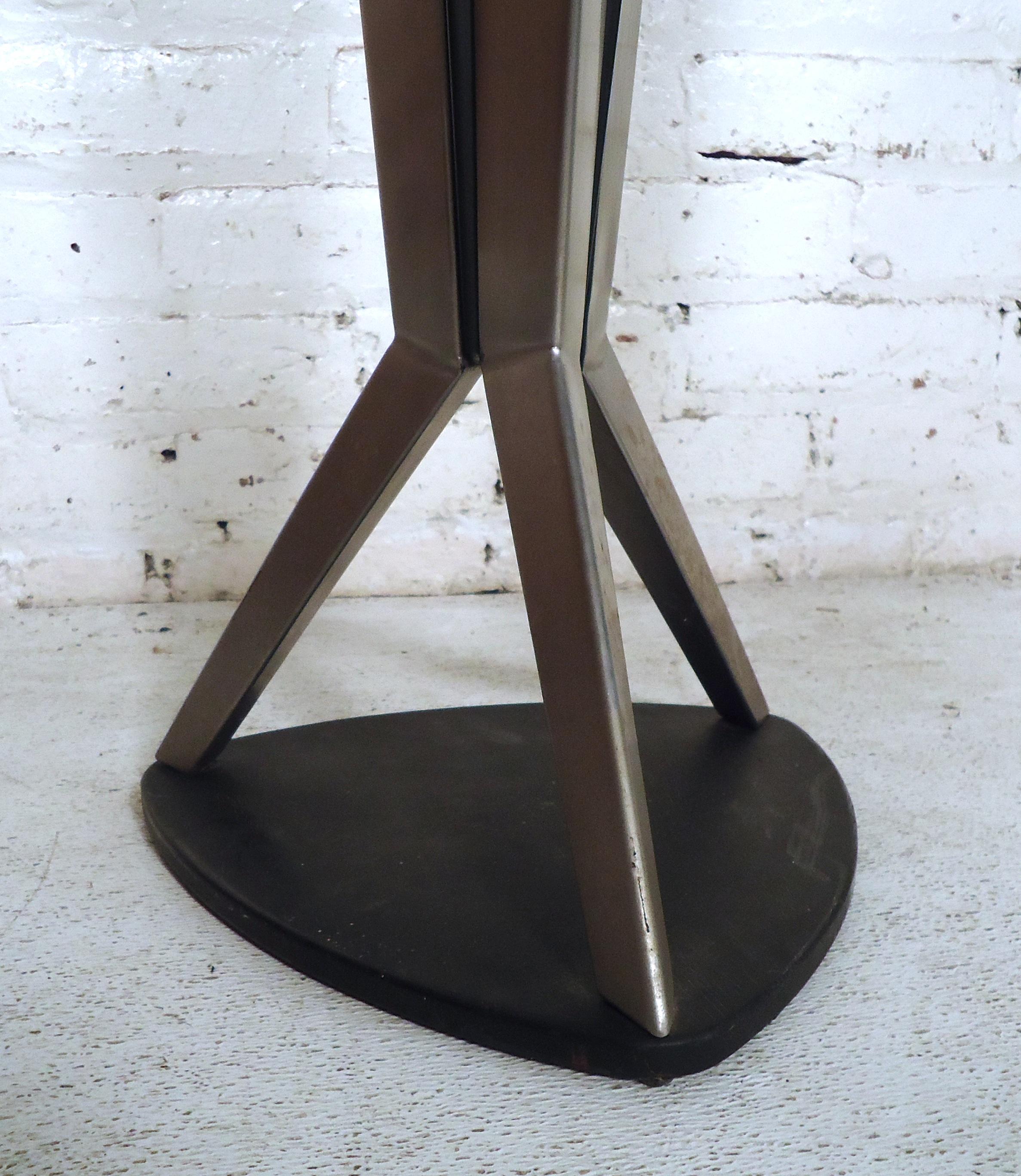 Mid-20th Century Vintage Modern Stainless Steel Floor Lamp For Sale