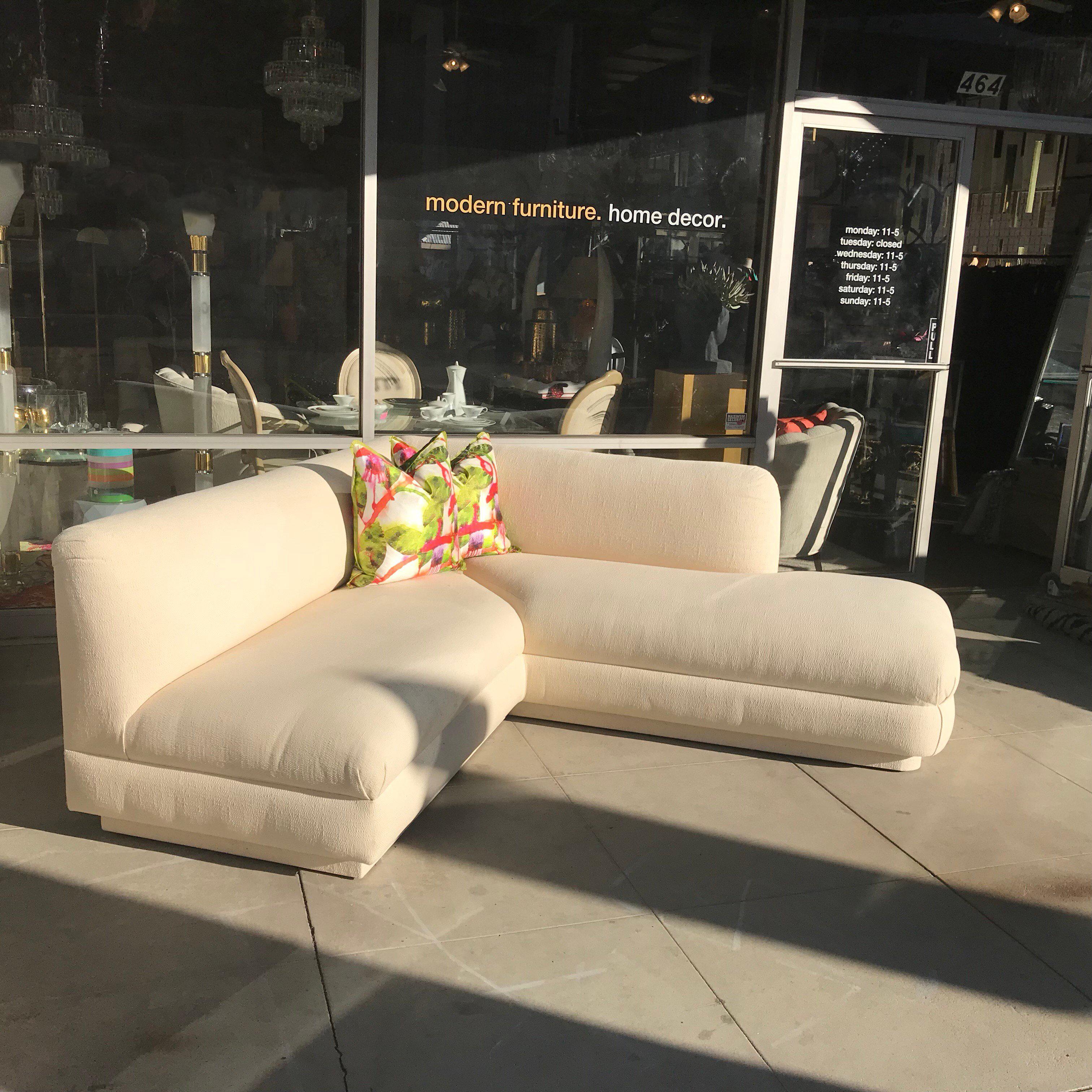 Hand-Crafted Vintage Modern Steve Chase L-Shape Sofa Made by A. Rudin