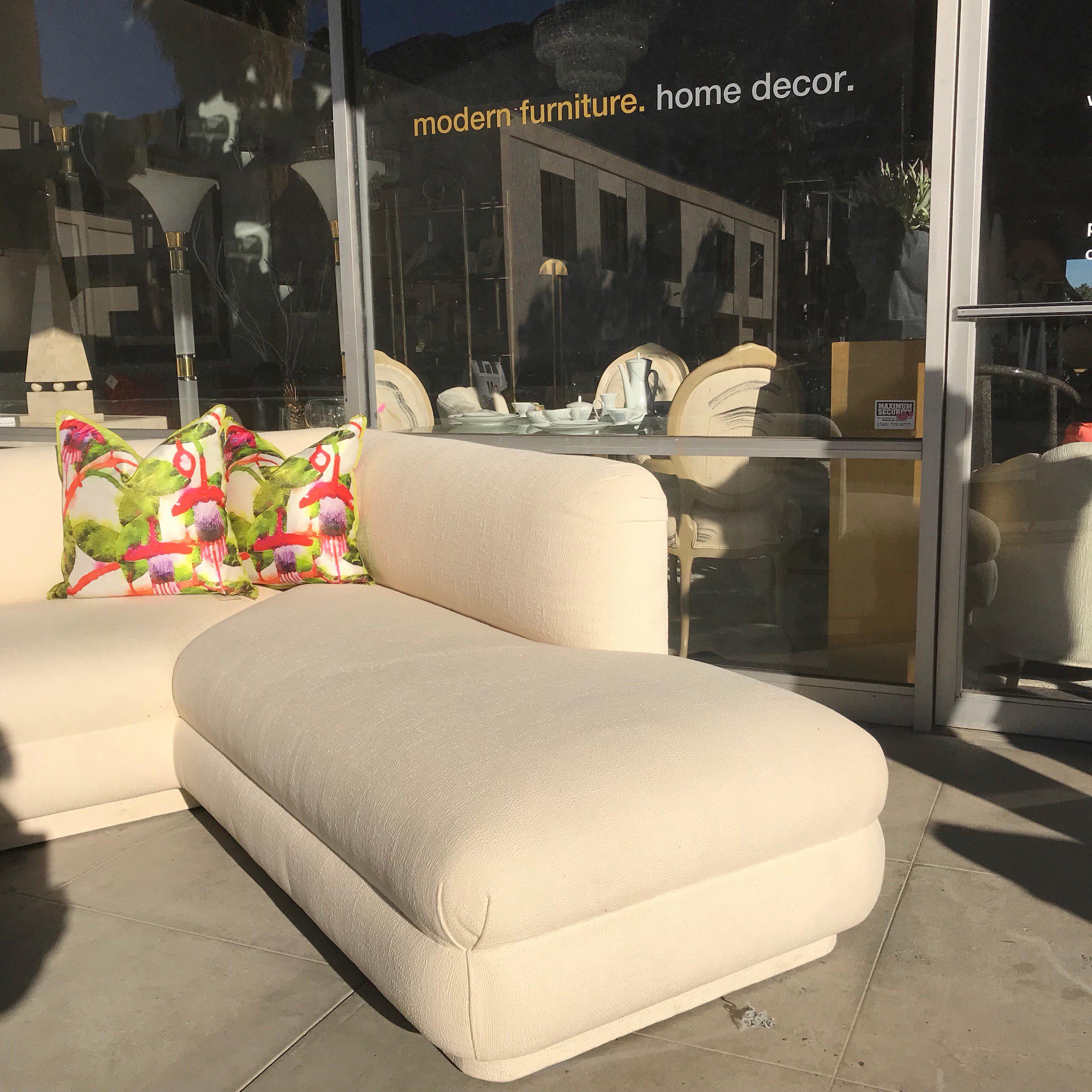 Vintage Modern Steve Chase L-Shape Sofa Made by A. Rudin In Good Condition In Palm Springs, CA