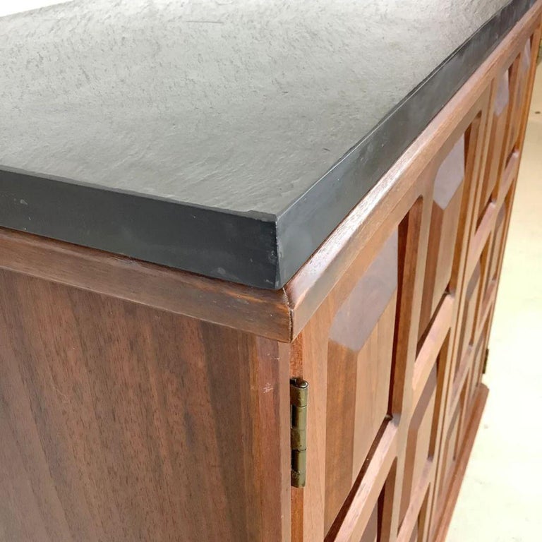 Vintage Modern Stone Top Console For Sale at 1stDibs