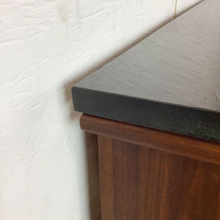 Vintage Modern Stone Top Console For Sale at 1stDibs