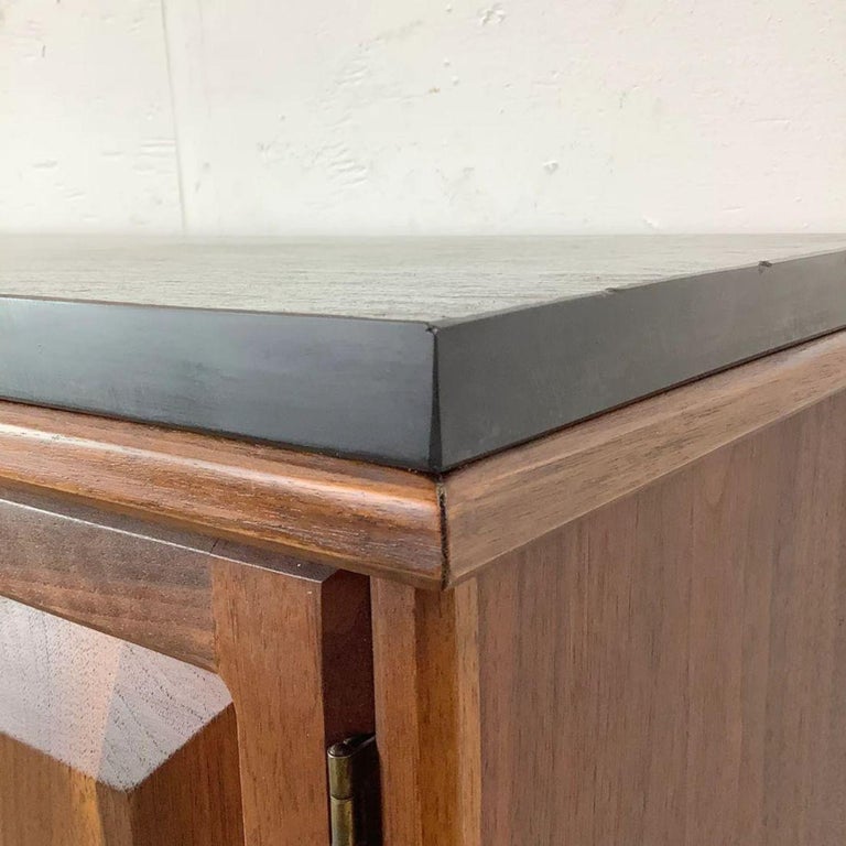 Vintage Modern Stone Top Console For Sale at 1stDibs