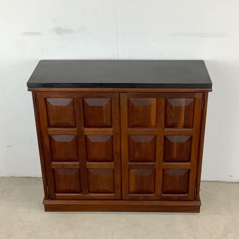 Vintage Modern Stone Top Console For Sale at 1stDibs