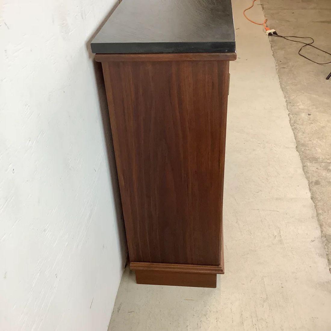Other Vintage Modern Stone Top Console Cabinet