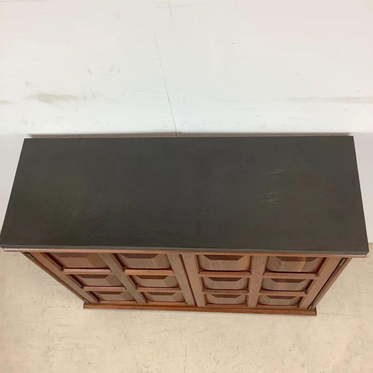 Vintage Modern Stone Top Console For Sale at 1stDibs