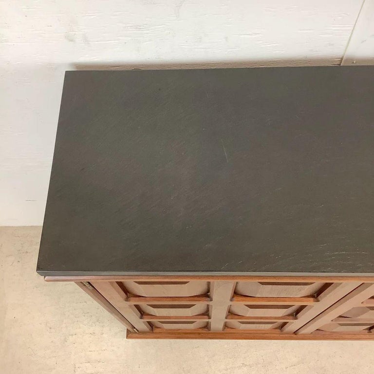 Vintage Modern Stone Top Console For Sale at 1stDibs