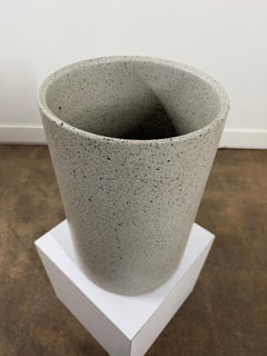 Vintage Modern Stoneware Umbrella Stand or Floor Planter Style of Earthgender