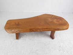 Vintage Modern Studio Made Live Edge Coffee Table