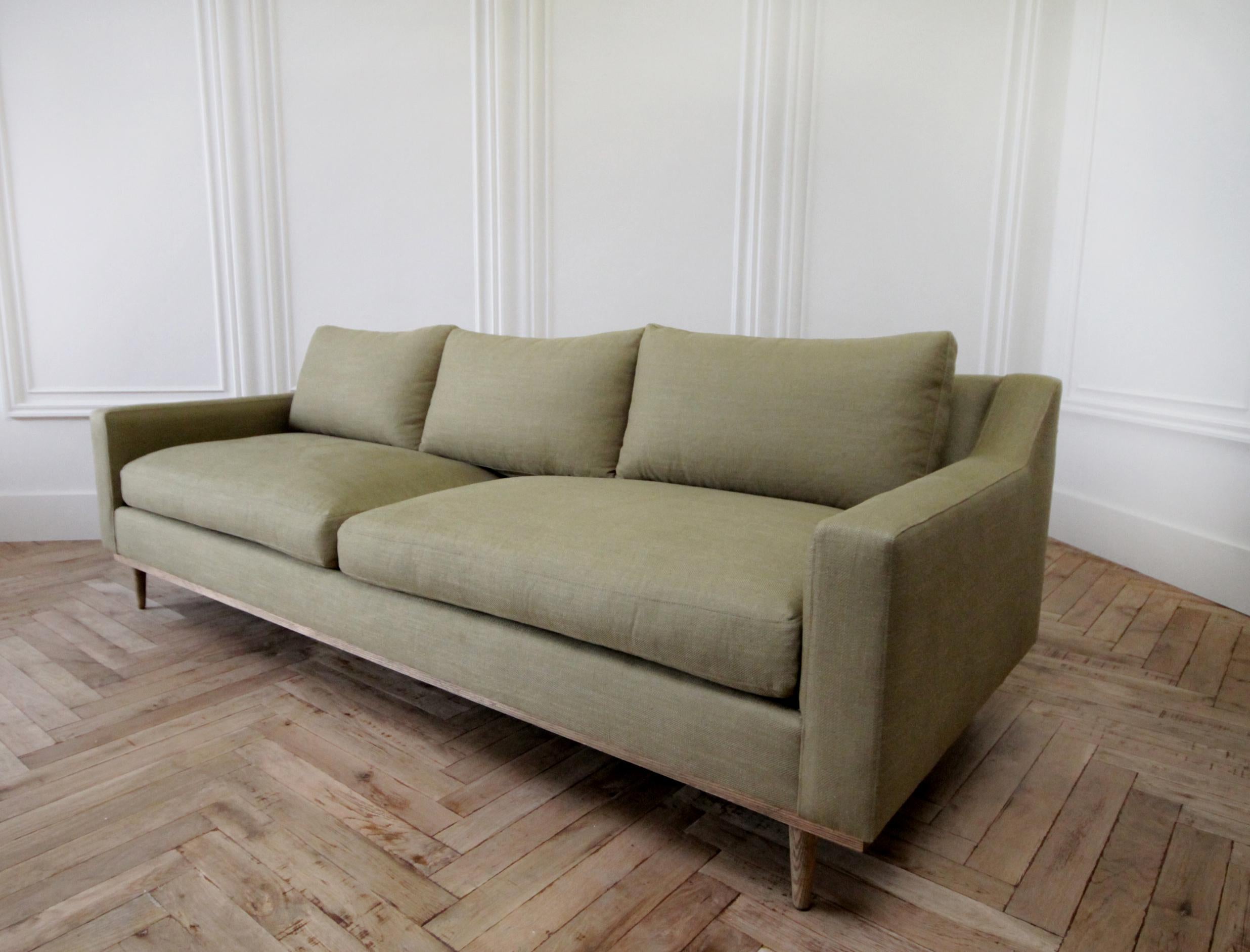 Vintage Modern Style Sofa with Down Cushions In New Condition In Brea, CA