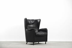 Sedia ad ala DS-23 in pelle svizzera moderna vintage di Franz Josef Schulte per De Sede