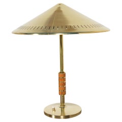 Vintage Modern Table Lamp in Brass by Bent Karlby for Lyfa, Denmark, 1956