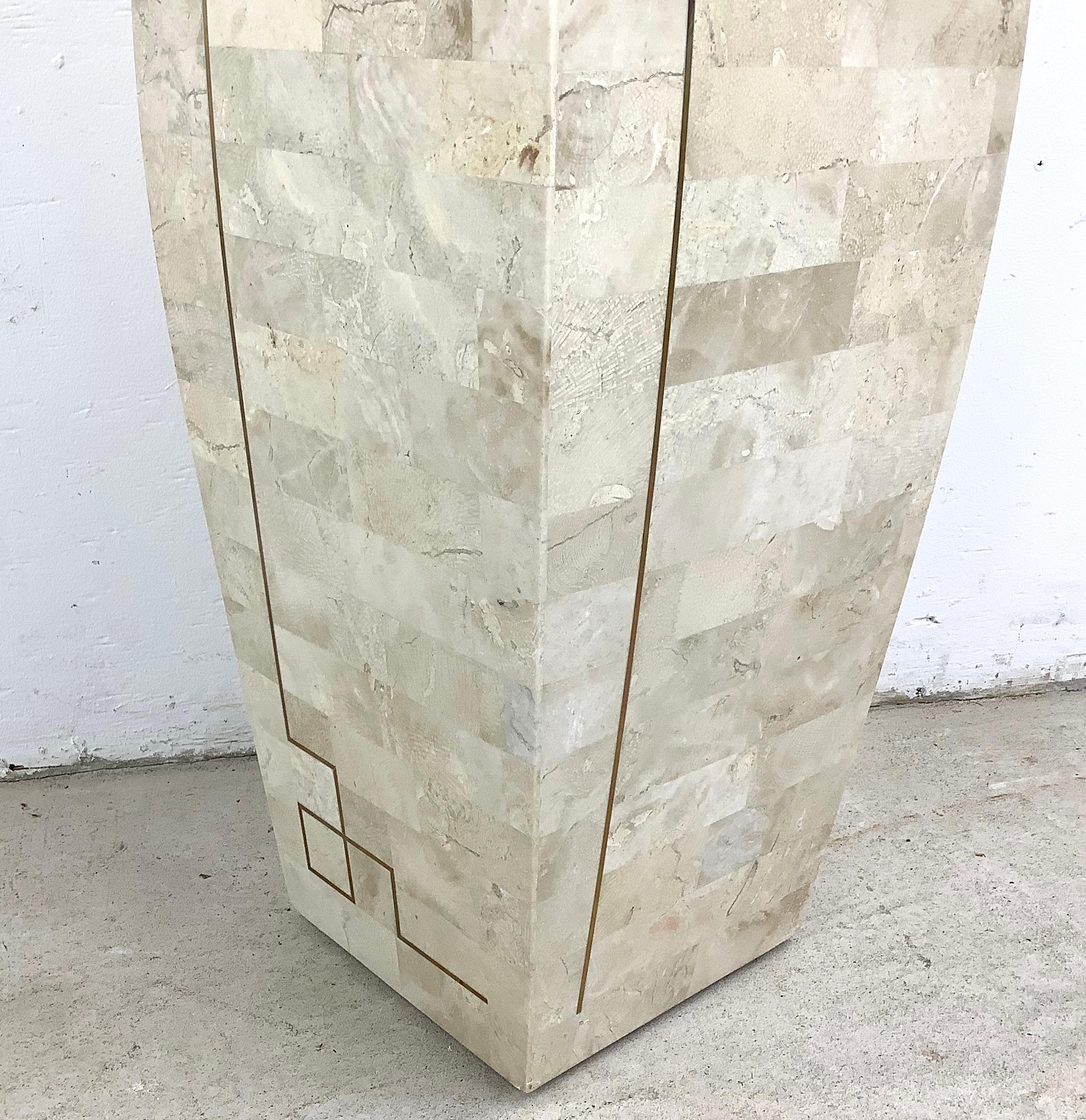 Piedistallo da esposizione tessellato moderno vintage in vendita 11