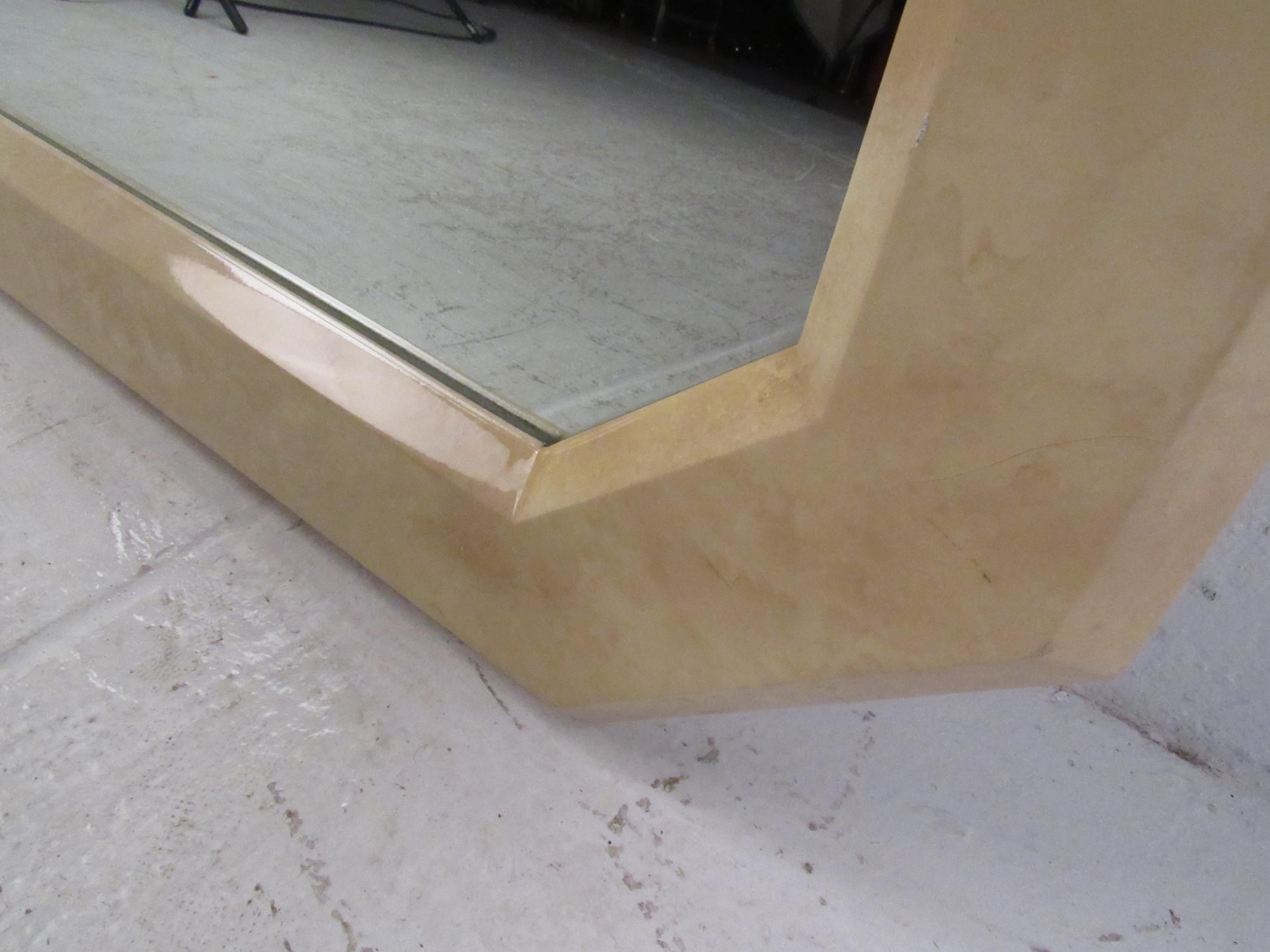Vintage Modern Tessellated Mirror For Sale 3
