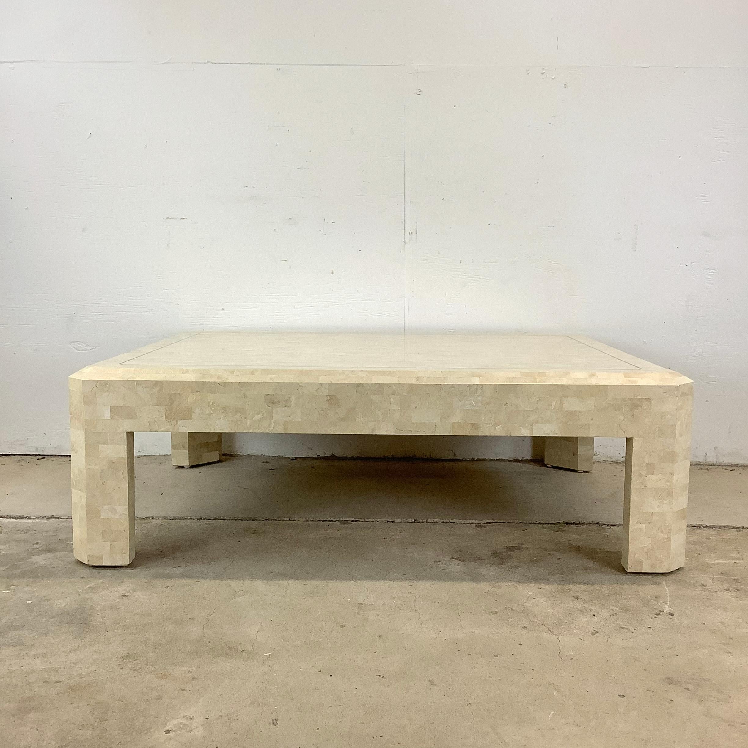 Table basse moderne en pierre tessellée attr. Smith & Smith en vente 12