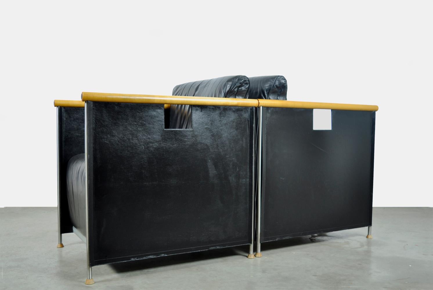 Easy Chairs „The Box“ von Mazairac & Boonzaaijer für Castelijn, 80er Jahre, Moderne im Angebot 3