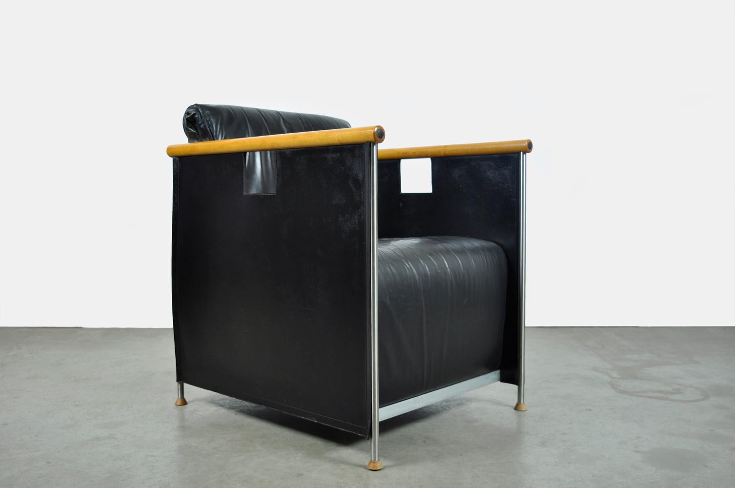 Easy Chairs „The Box“ von Mazairac & Boonzaaijer für Castelijn, 80er Jahre, Moderne im Angebot 4