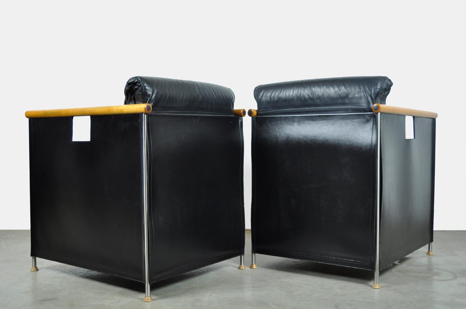 Easy Chairs „The Box“ von Mazairac & Boonzaaijer für Castelijn, 80er Jahre, Moderne (Niederländisch) im Angebot