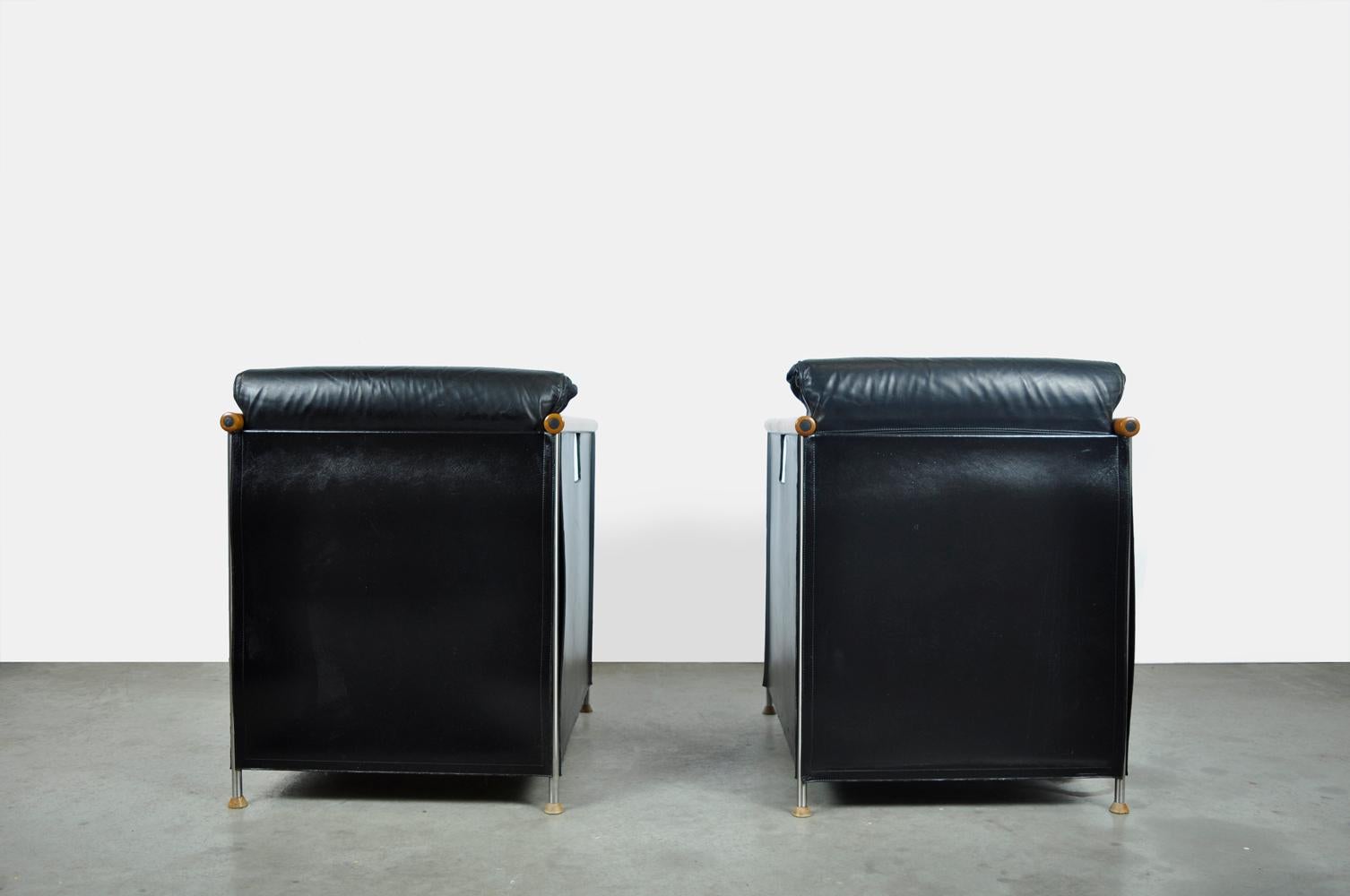Easy Chairs „The Box“ von Mazairac & Boonzaaijer für Castelijn, 80er Jahre, Moderne im Angebot 2
