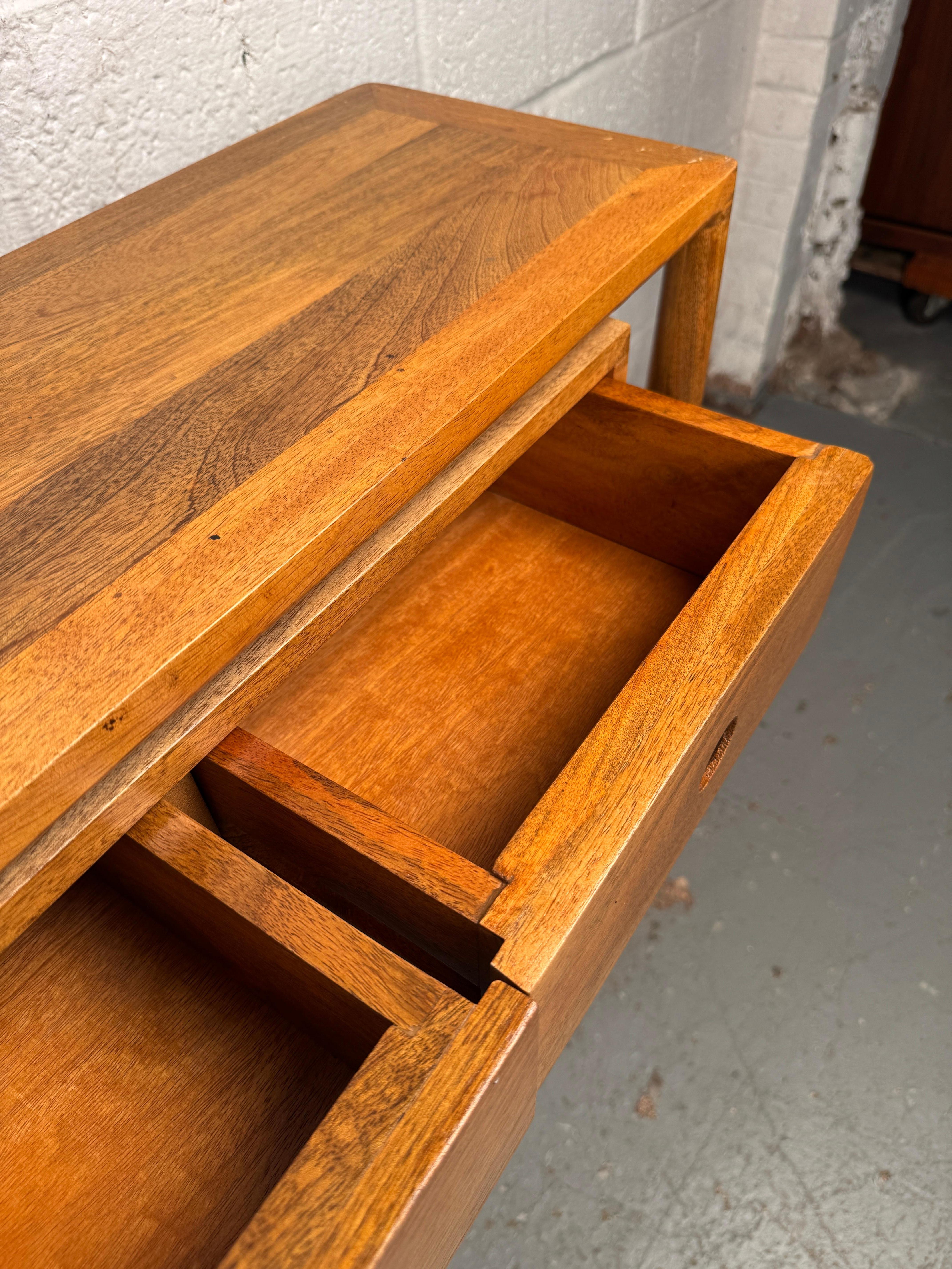 Vintage Modern Three Drawer Console Table For Sale 7