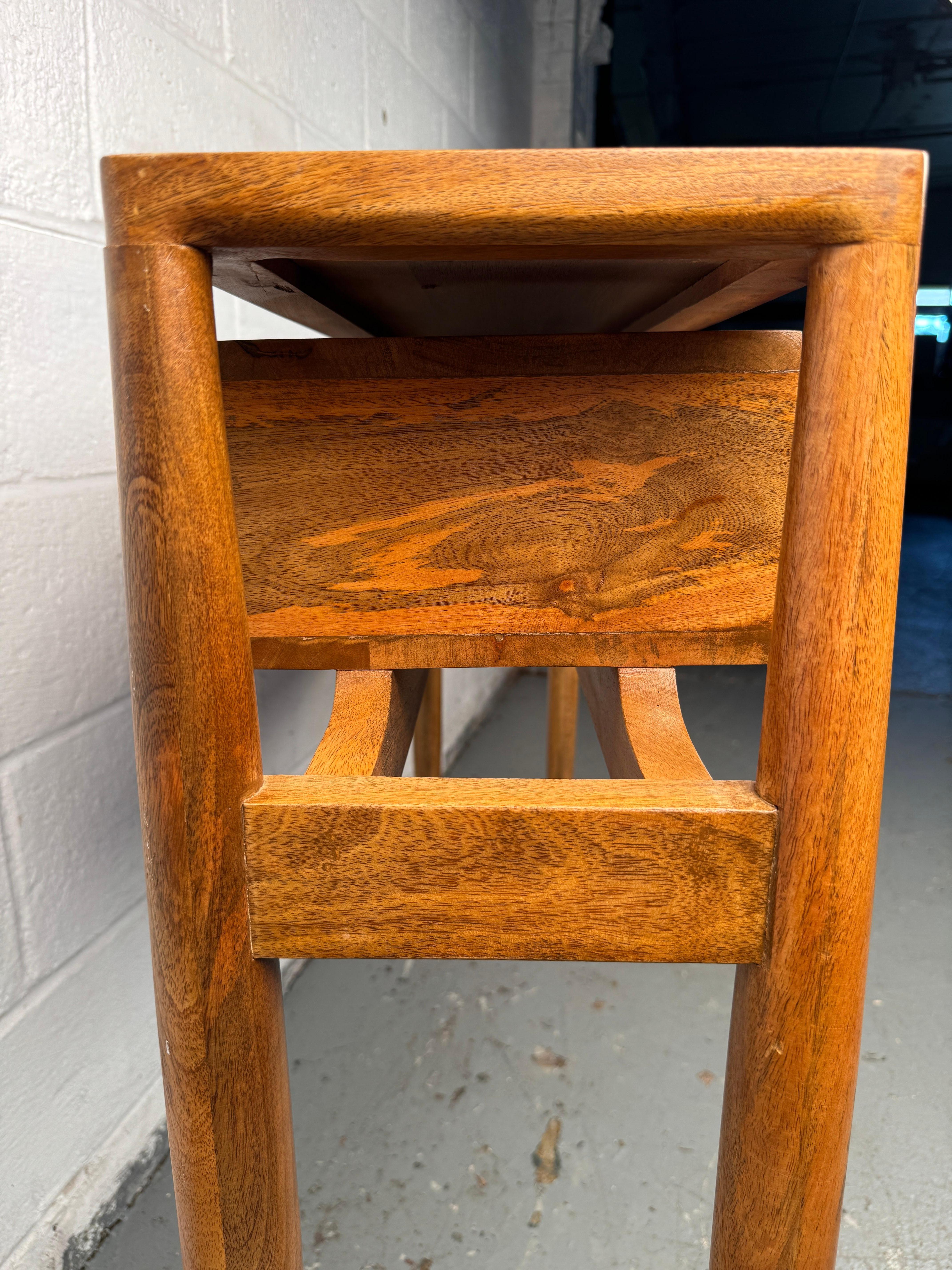 Vintage Modern Three Drawer Console Table For Sale 10