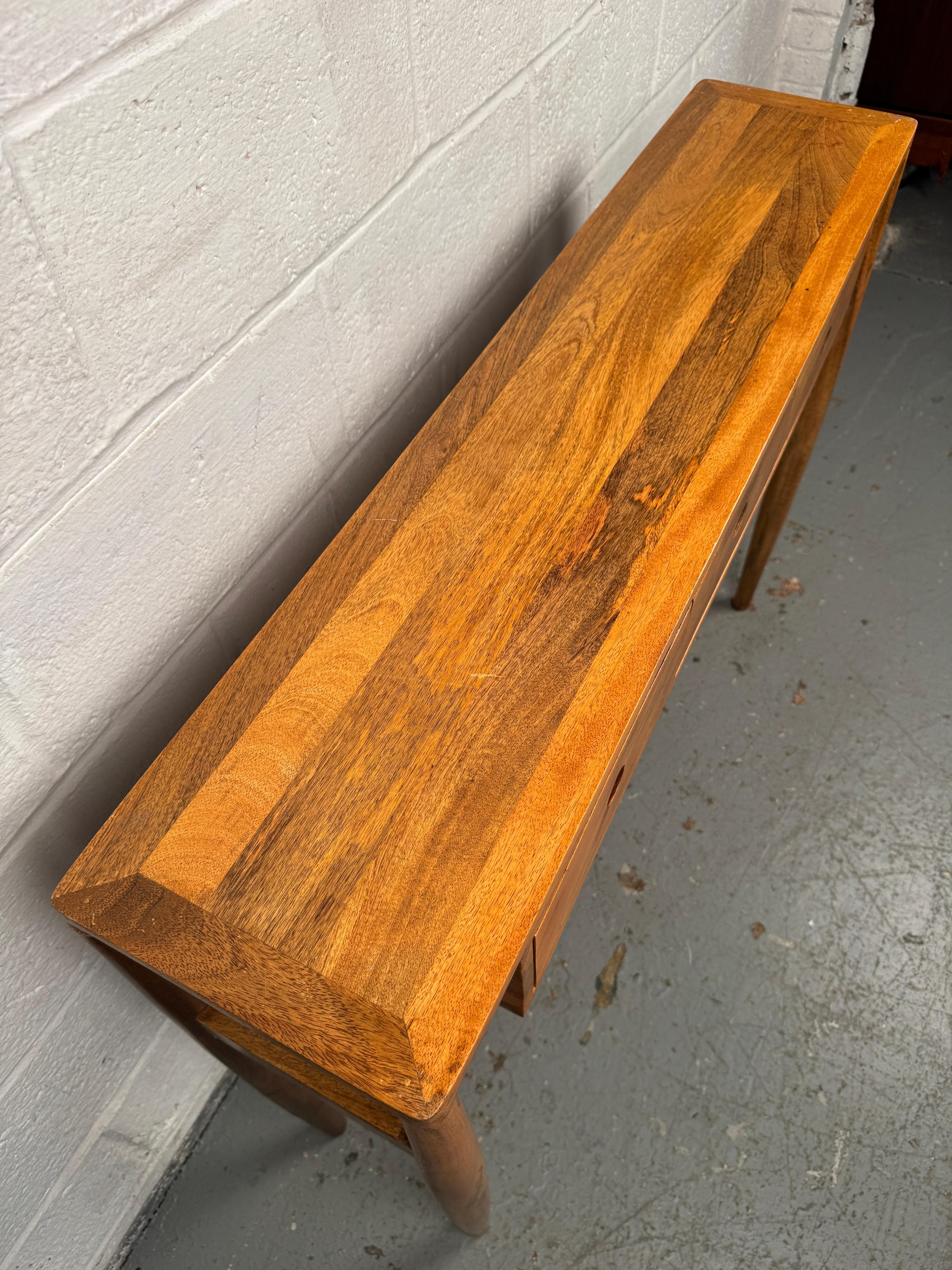 Vintage Modern Three Drawer Console Table For Sale 1