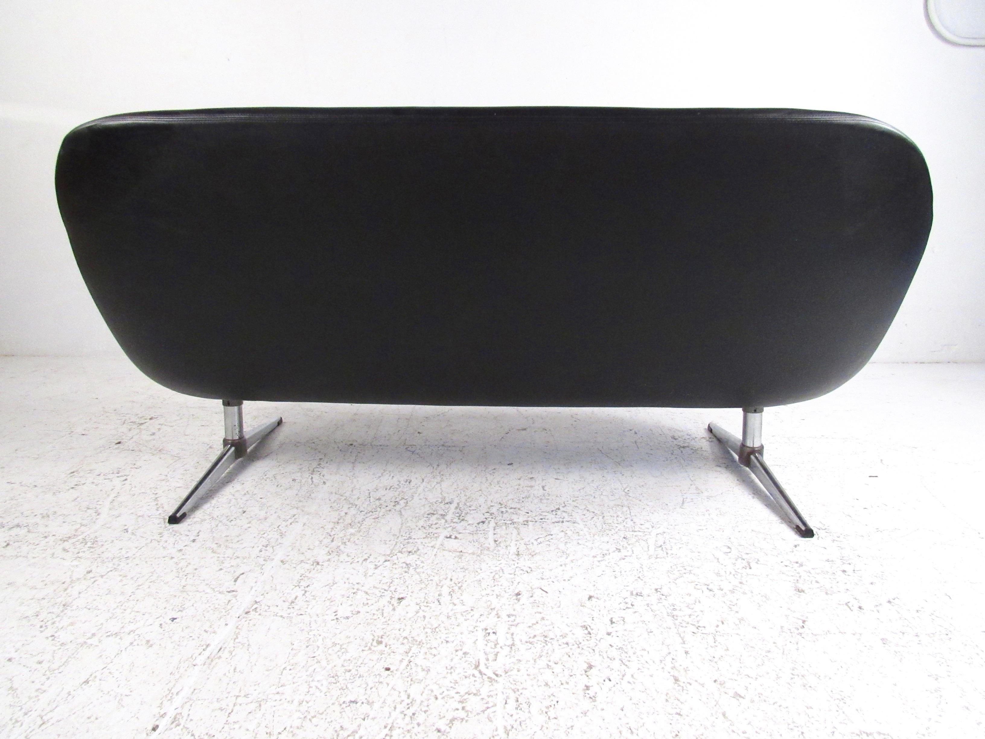 Vintage Modern Three-Seat Sofa by Overman 4