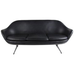 Vintage Modern Three-Seat Sofa by Overman