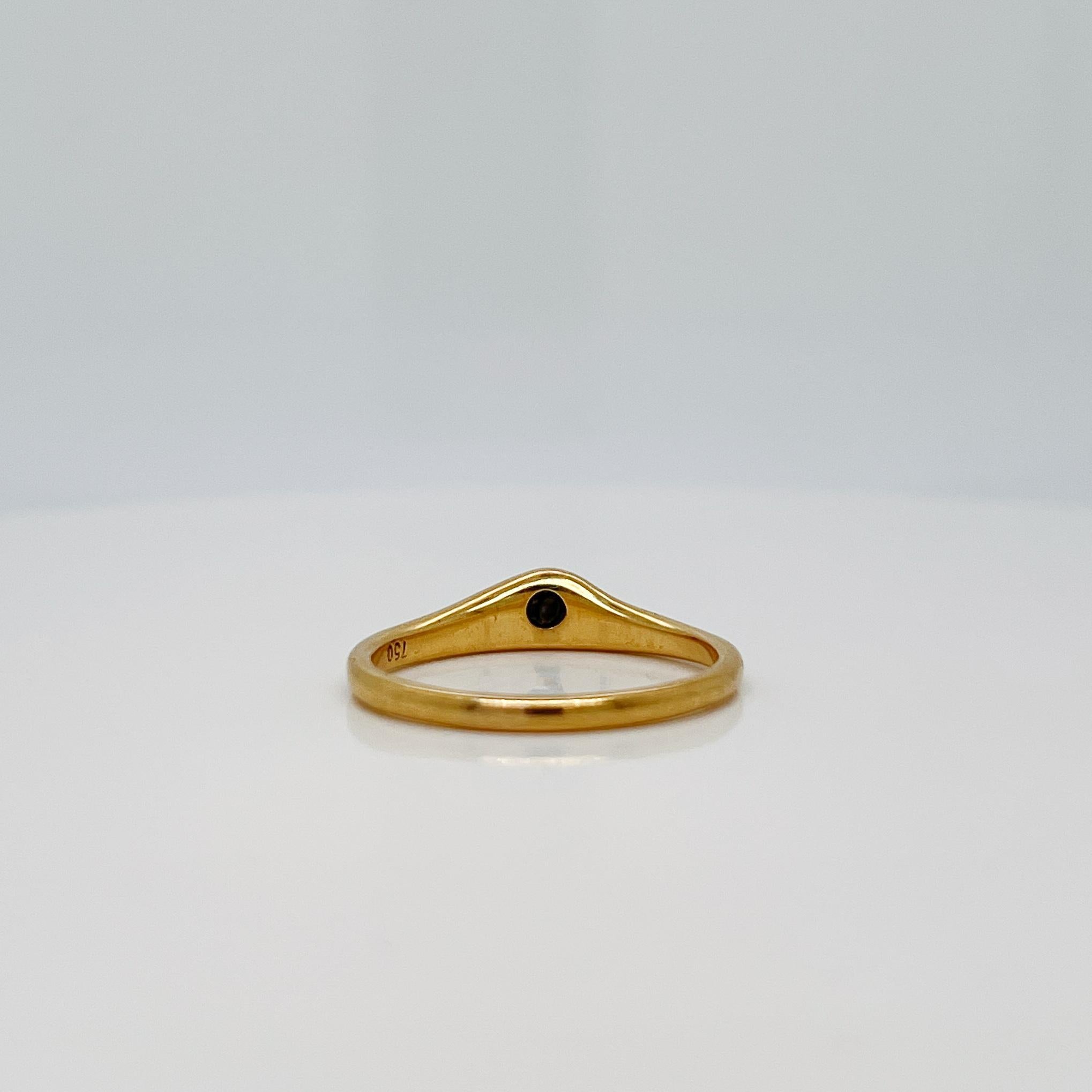Vintage Modern Tiffany & Co. 18 Karat Gold & Sapphire Ring In Good Condition In Philadelphia, PA