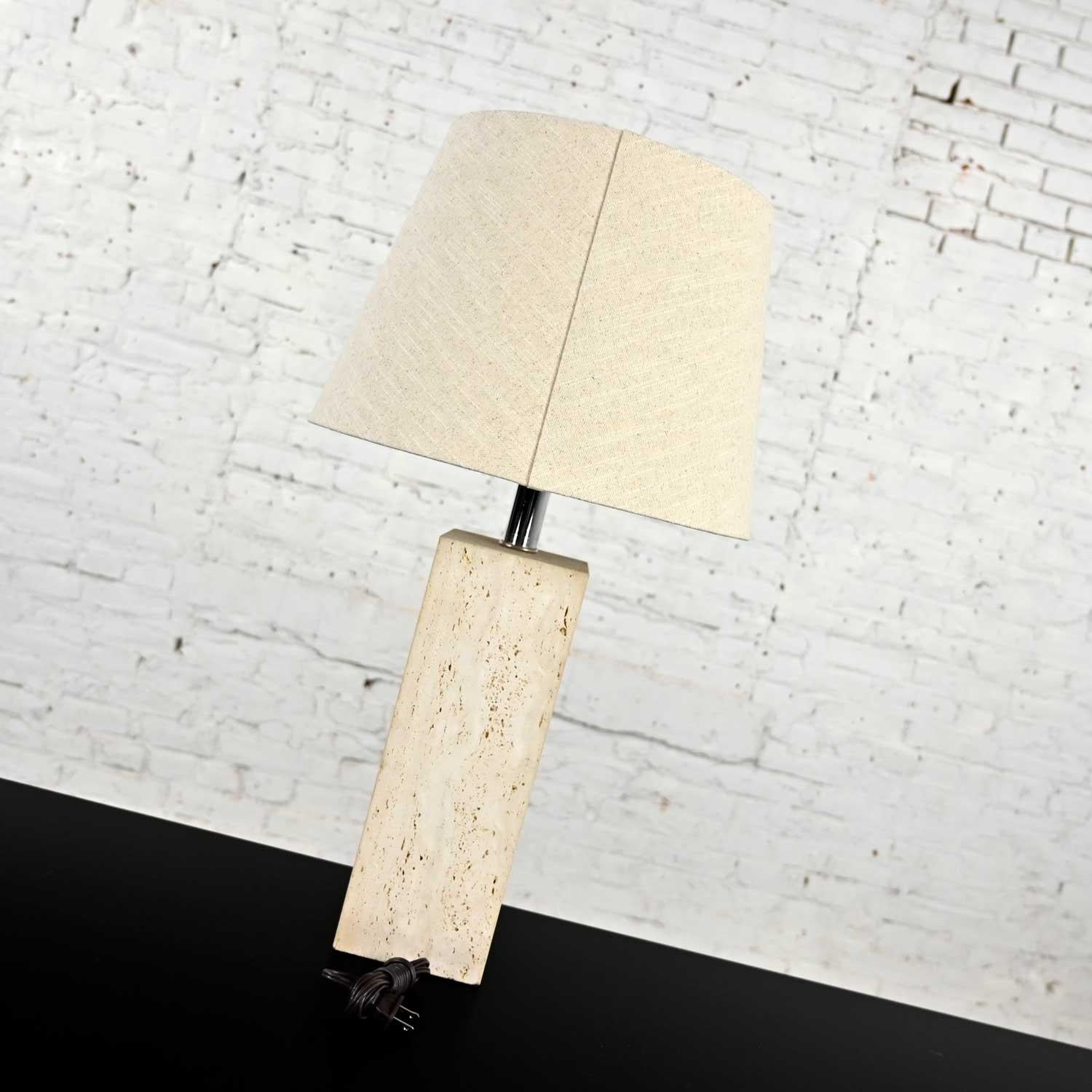 travertine table lamp