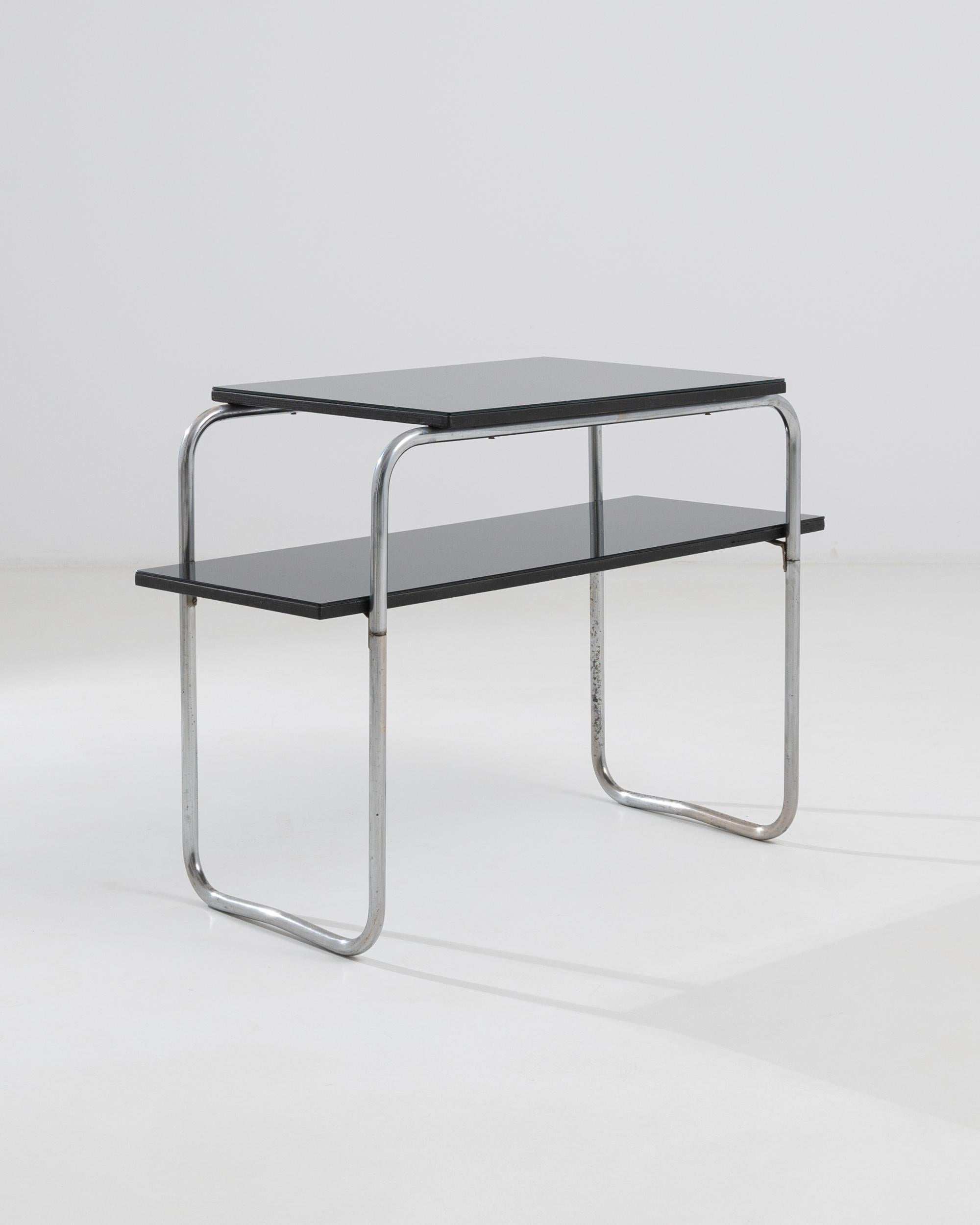 Bauhaus Vintage Modern Tubular Steel Side Table