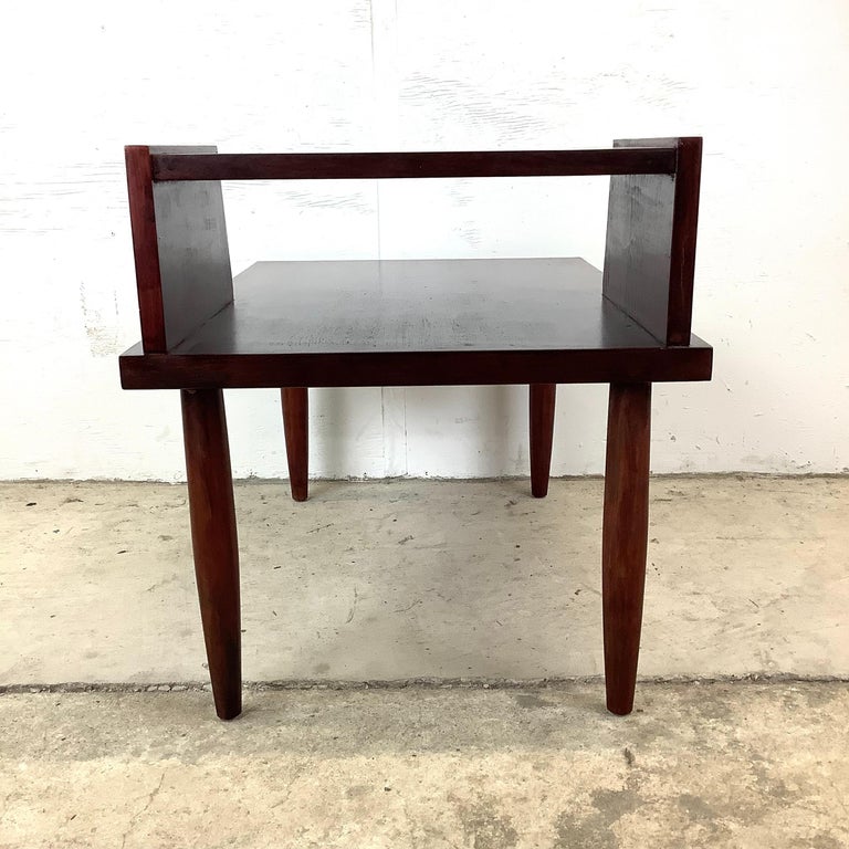 Vintage Modern Two Tier End Table For Sale at 1stDibs
