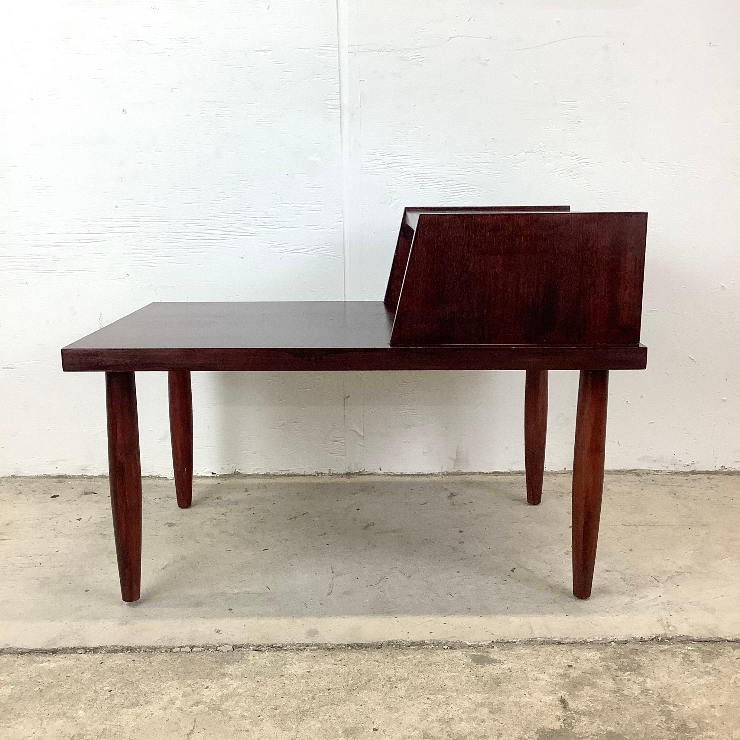 Mid-Century Modern Vintage Modern Two Tier End Table