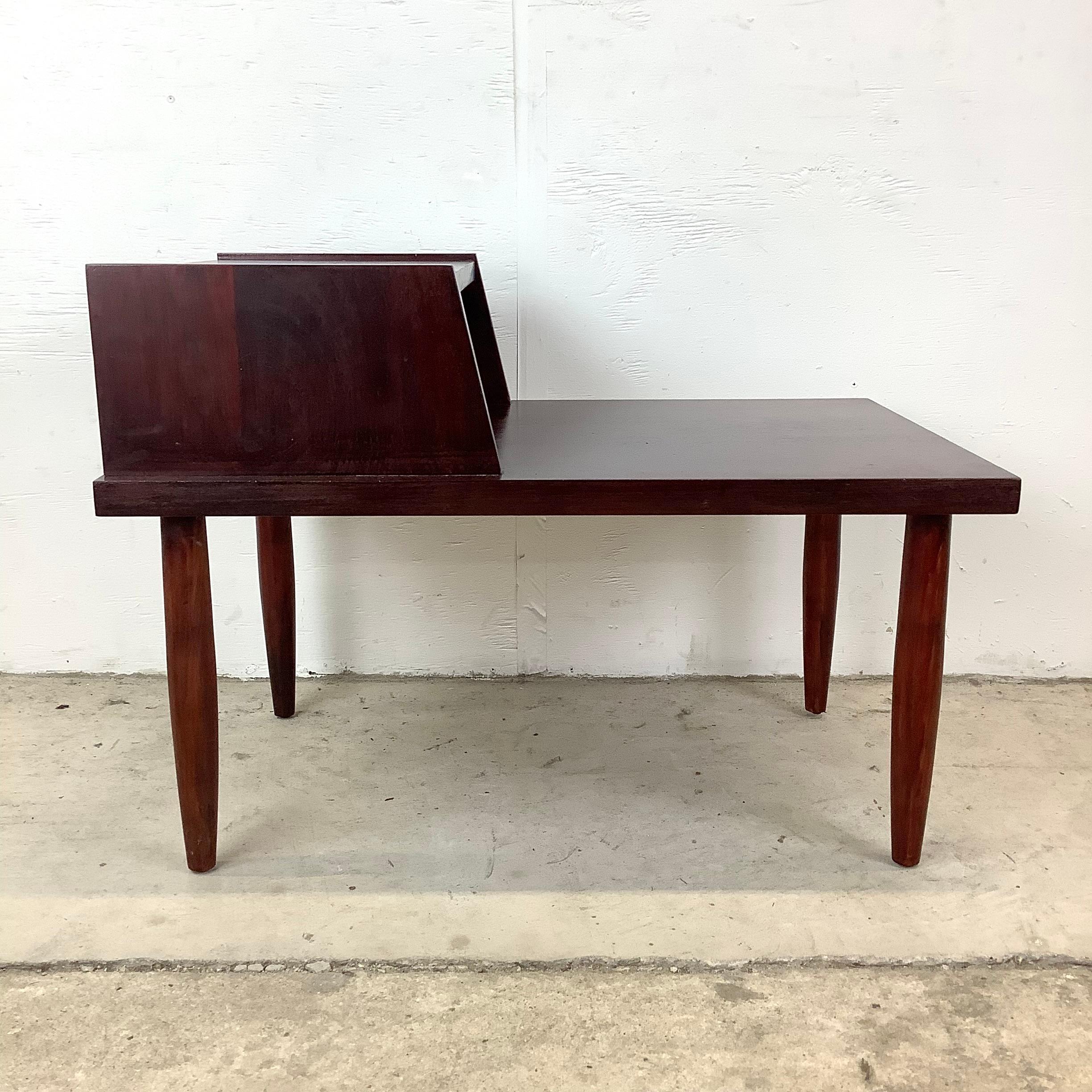 American Vintage Modern Two Tier End Table