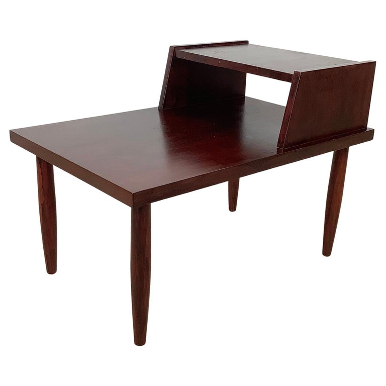 Vintage Modern Two Tier End Table For Sale at 1stDibs