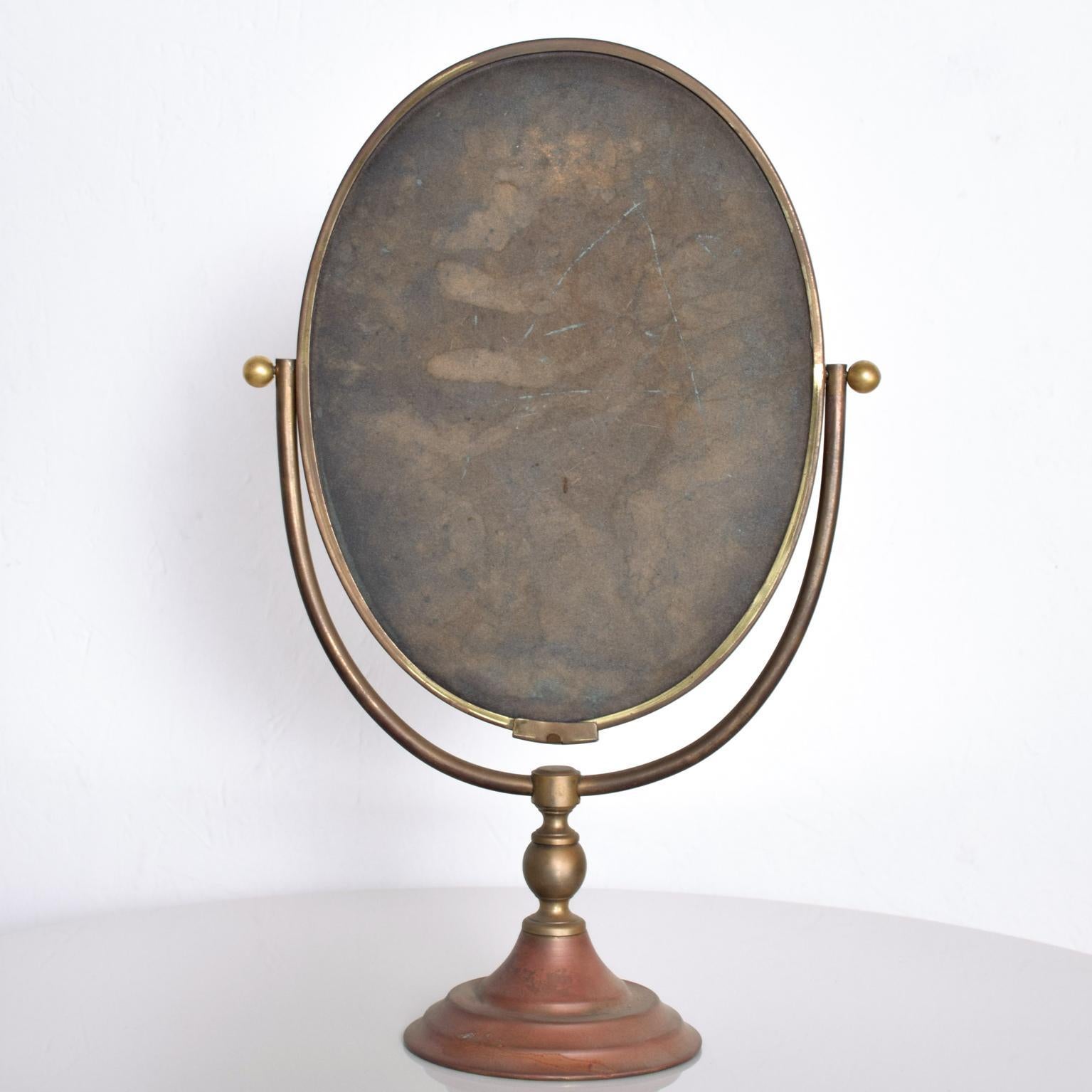 Italian Vintage Modern Vanity Table Mirror Oval