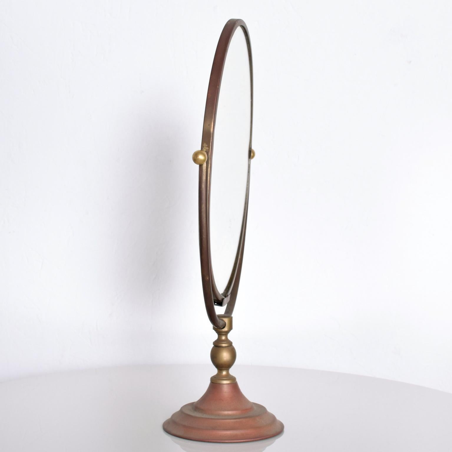 Mid-20th Century Vintage Modern Vanity Table Mirror Oval