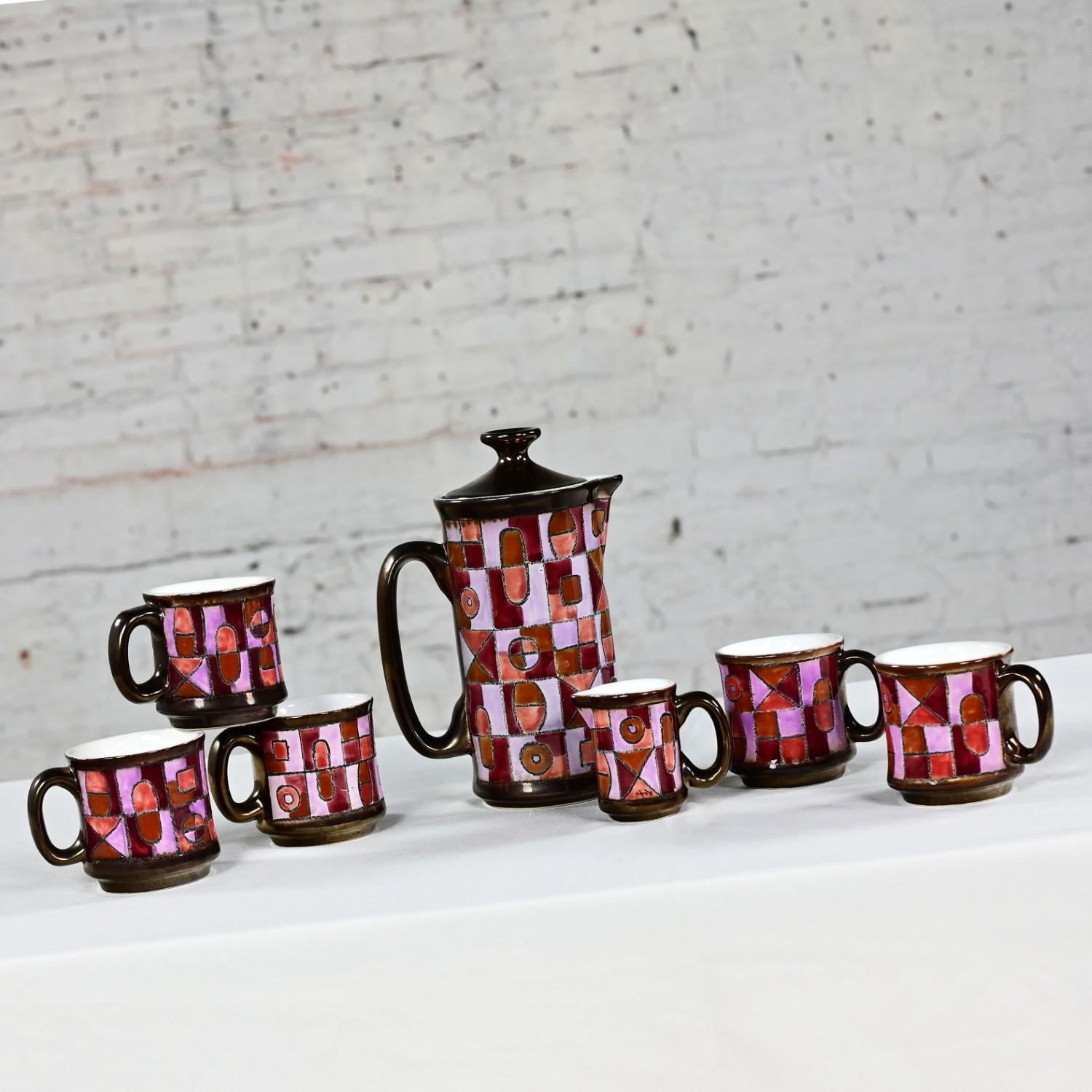 Servizio da caffè moderno vintage in ceramica Vega Made in Ecuador di Eduardo Vega in vendita 2
