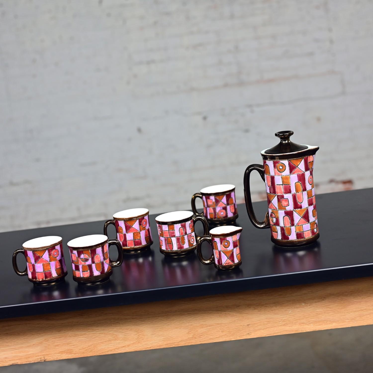 Servizio da caffè moderno vintage in ceramica Vega Made in Ecuador di Eduardo Vega in vendita 4