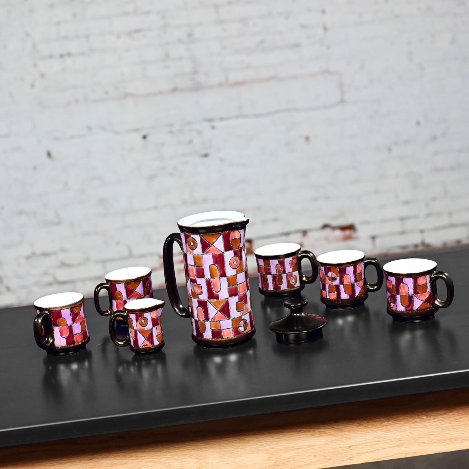 Servizio da caffè moderno vintage in ceramica Vega Made in Ecuador di Eduardo Vega in vendita 5
