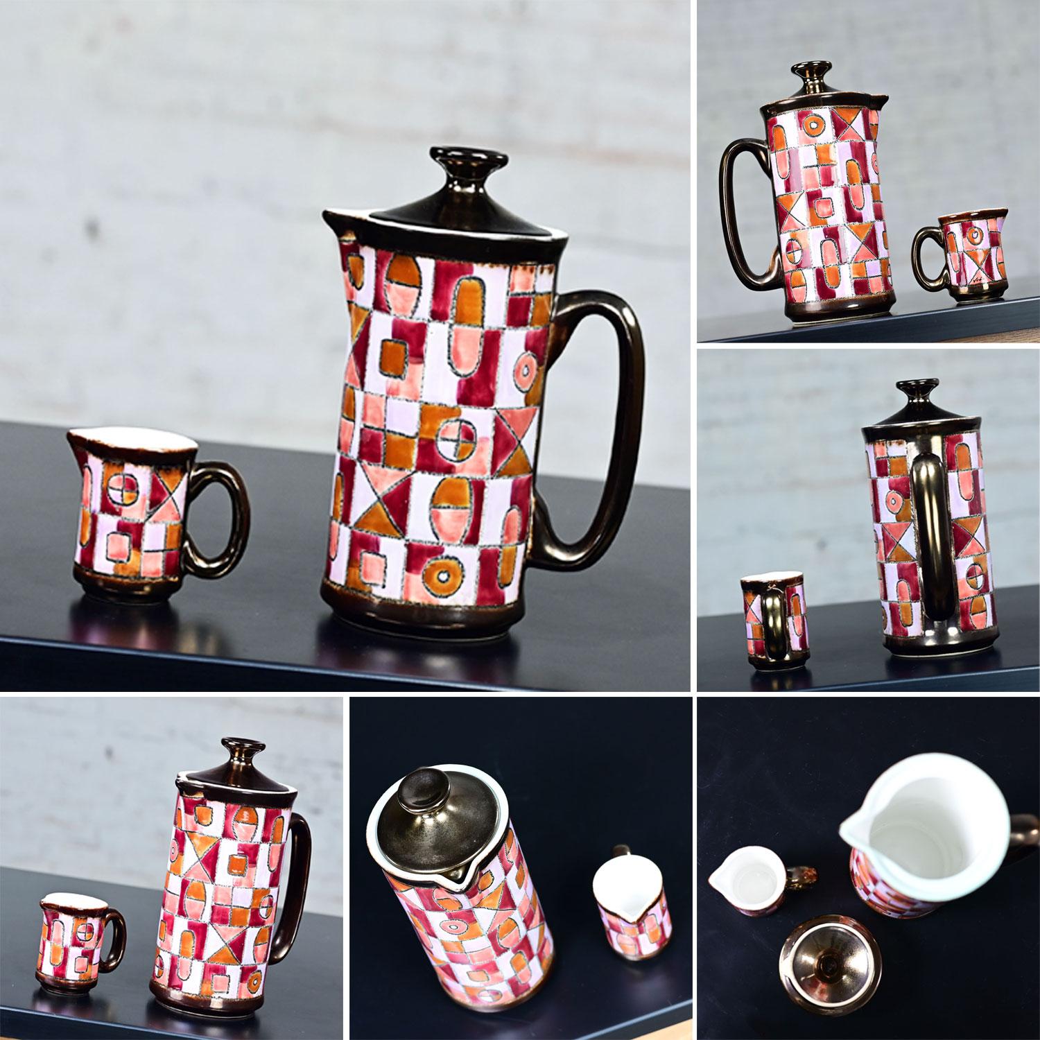 Servizio da caffè moderno vintage in ceramica Vega Made in Ecuador di Eduardo Vega In condizioni buone in vendita a Topeka, KS