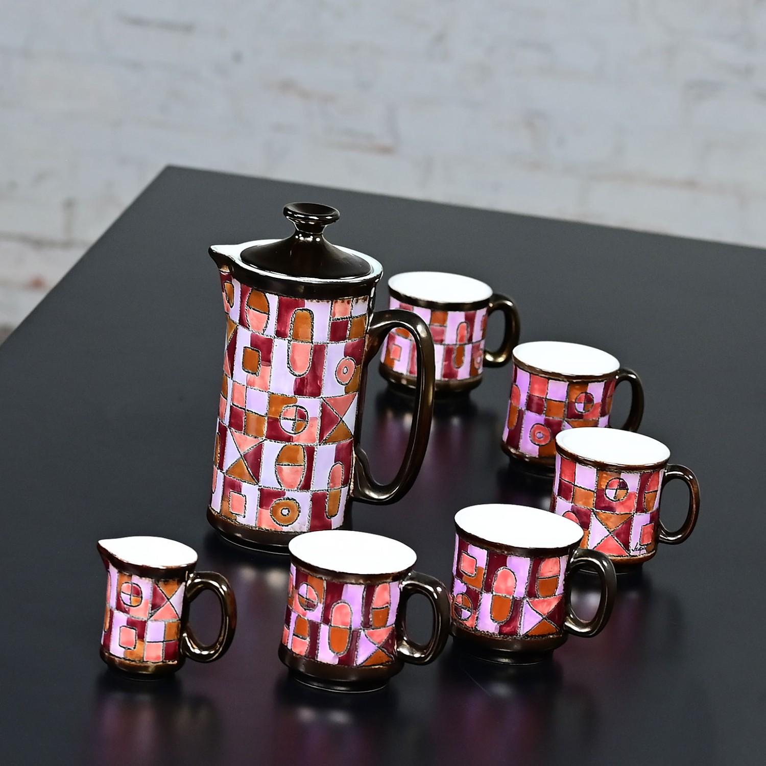 Servizio da caffè moderno vintage in ceramica Vega Made in Ecuador di Eduardo Vega in vendita 1