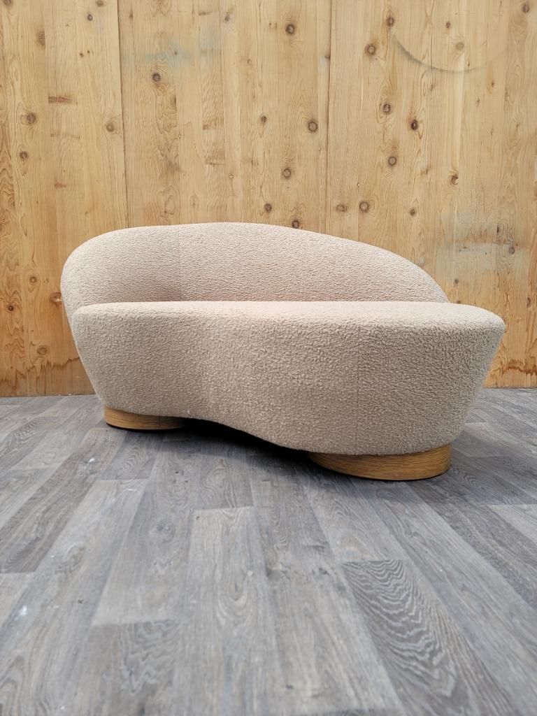 Vintage Modern Vladimir Kagan Style Petite Could Chaise Lounge Newly Upholstered in Beige Boucle 

Vintage Modern Custom Vladimir Kagan Style Petite Cloud Chaise Lounge. This Chaise has been Fully Restored and Newly Upholstered in a Gorgeous Camel