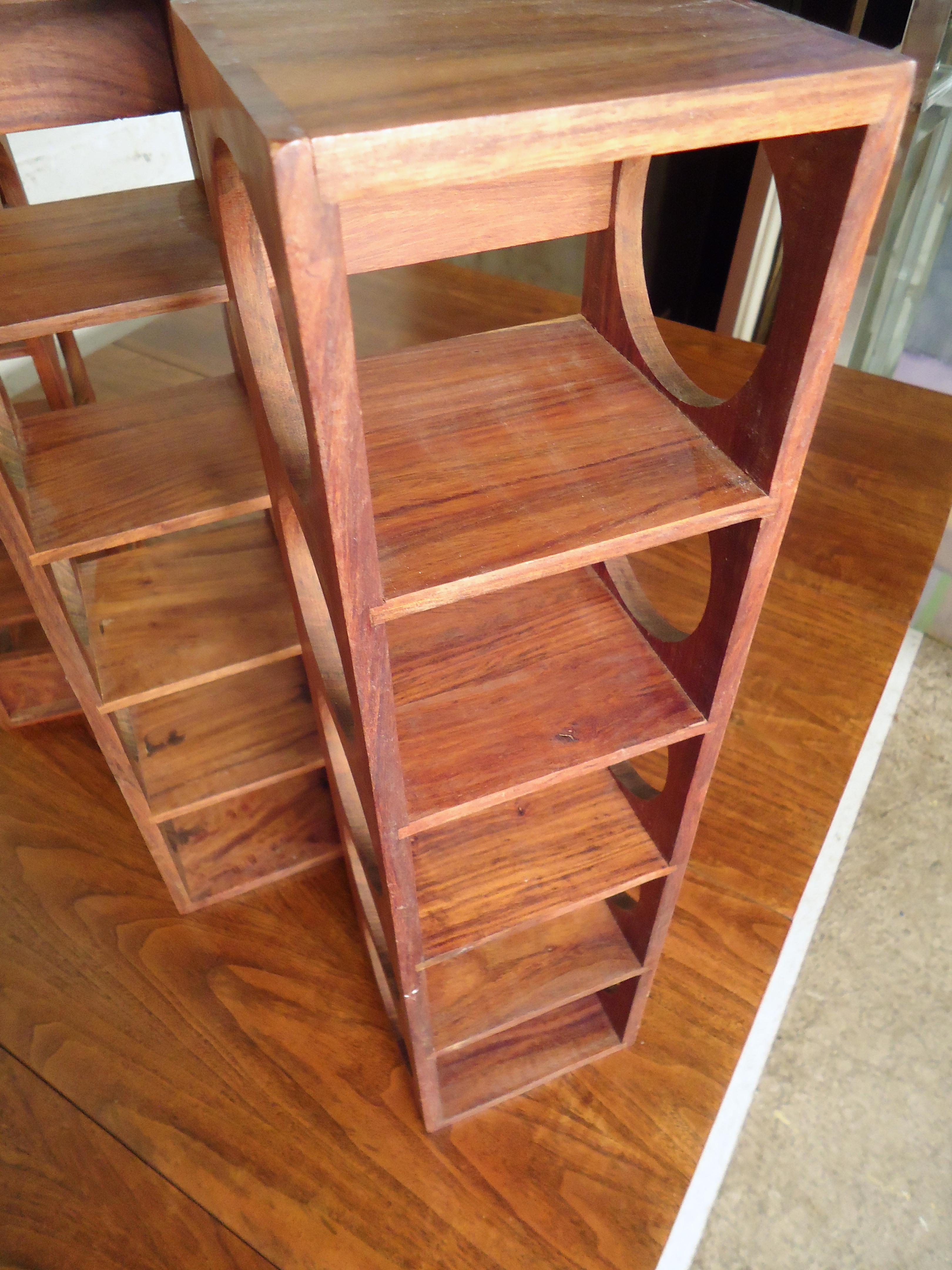 Mid-Century Modern Vintage Modern Wall Hanging Wine Racks
