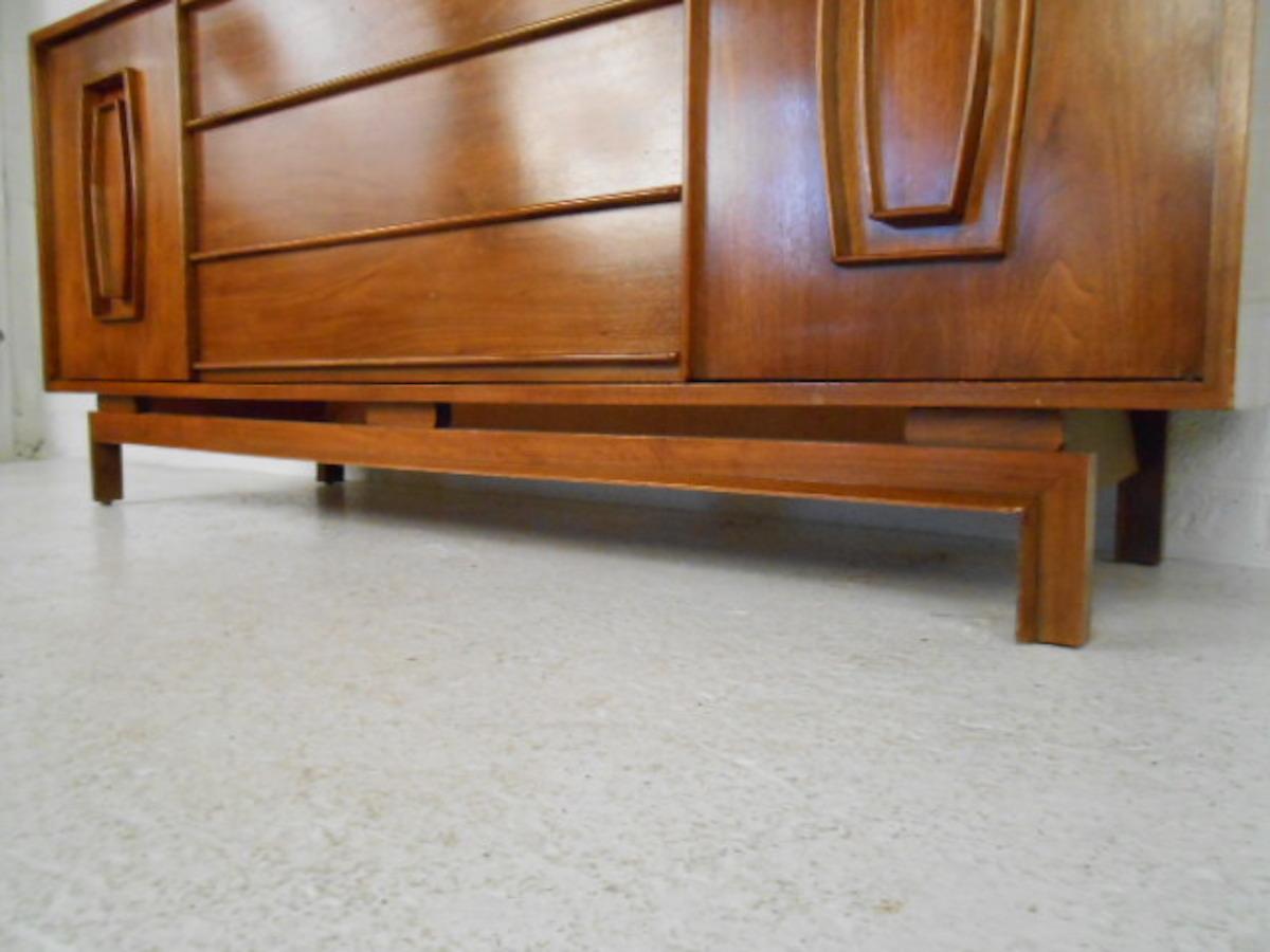 Mid-Century Modern Vintage Modern Walnut Credenza or TV Console