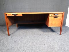 Vintage Modern Walnut Writing Desk by Harvey Probber