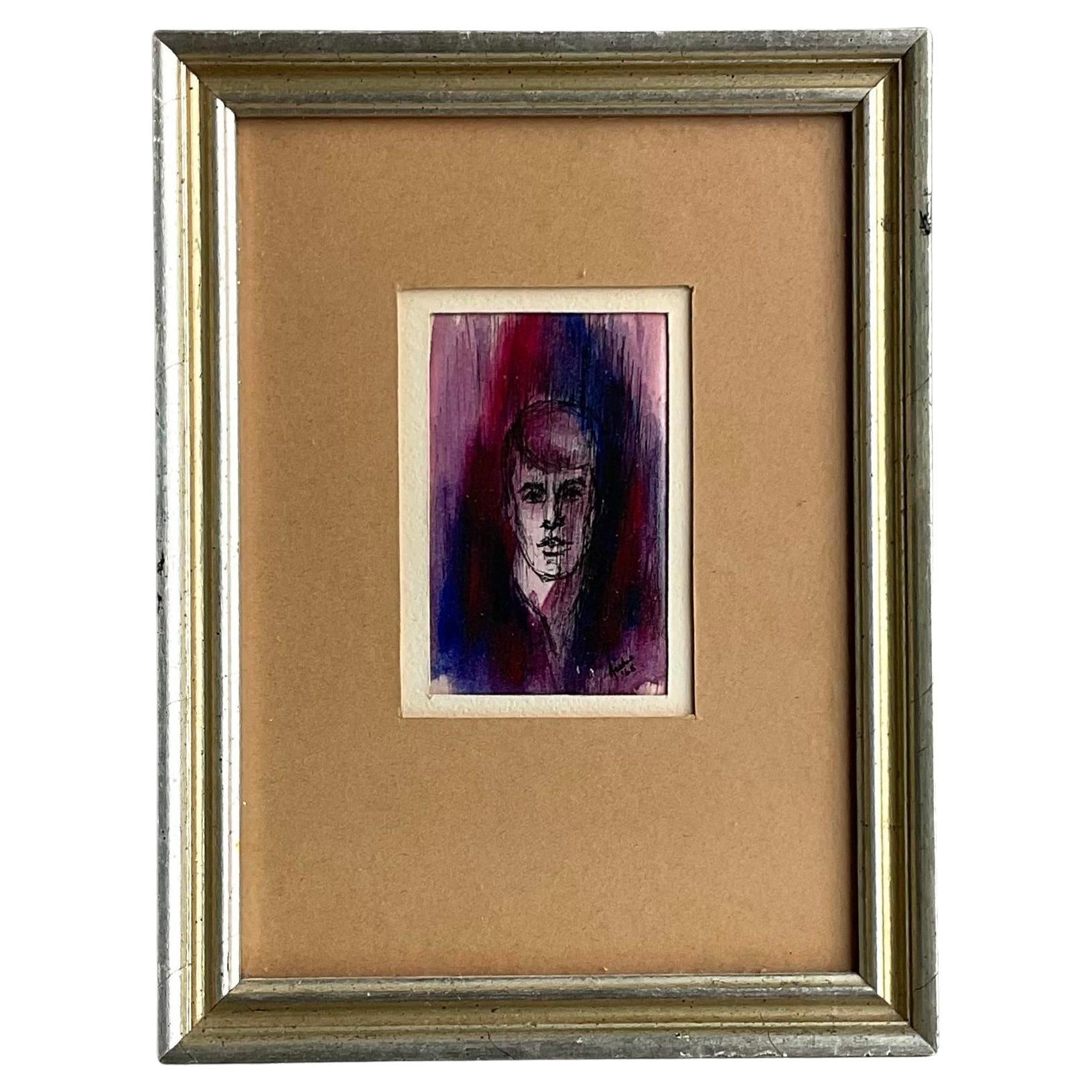 Portrait d'homme à l'aquarelle, Vintage Modernity