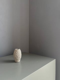 Vintage Mid-Century Modern Floral Vase, Hand-Crafted Ceramic, 1960s