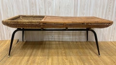 Used Modern Wicker Basket Cocktail Coffee Table by Troy Sunshade Co.